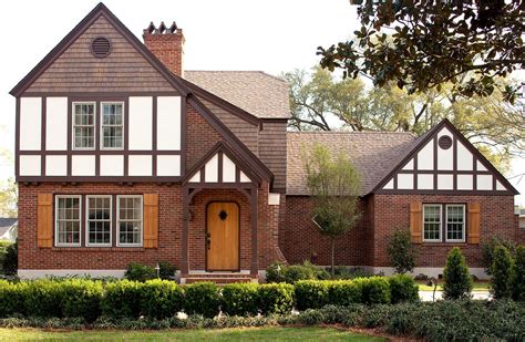 tudor style exterior.